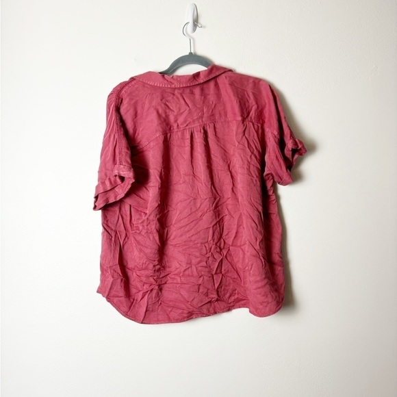 MAURICES • NEW Women’s Viscose Button Down Short Sleeve Blouse Pockets Size M - Picture 2 of 6